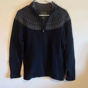 Woolrich Women's Black and Gray Pullover Sweater